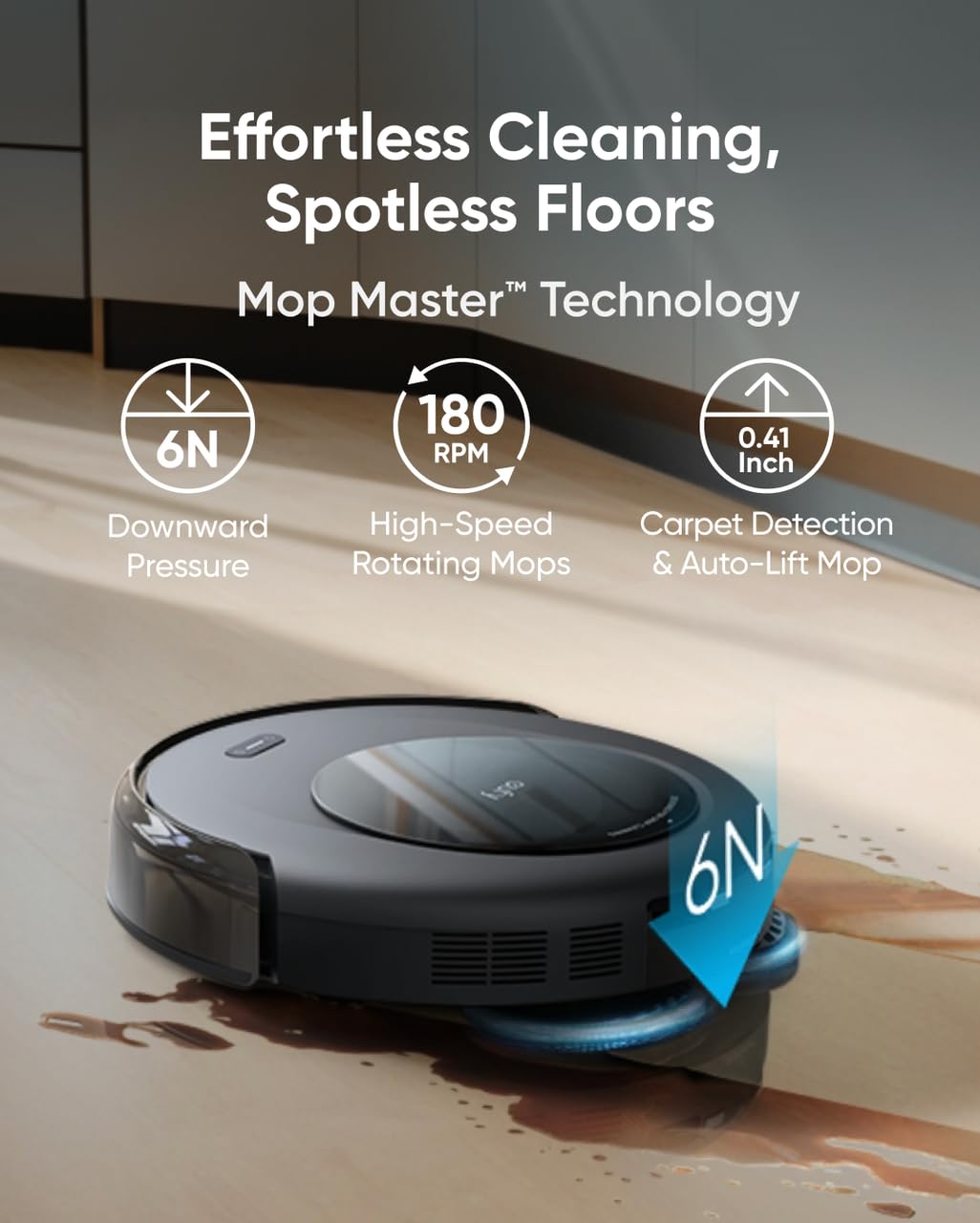 Omni C20, Robot Vacuum Cleaner with Mop, All-in-One Station,7,000 Pa Powerful Suction, Ultra-Slim, Auto Emptying, Mop Washing and Drying for Hands-Free Cleaning, Mop Lifting and Carpet Detection