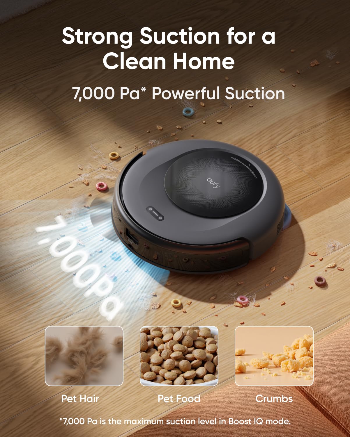 Omni C20, Robot Vacuum Cleaner with Mop, All-in-One Station,7,000 Pa Powerful Suction, Ultra-Slim, Auto Emptying, Mop Washing and Drying for Hands-Free Cleaning, Mop Lifting and Carpet Detection