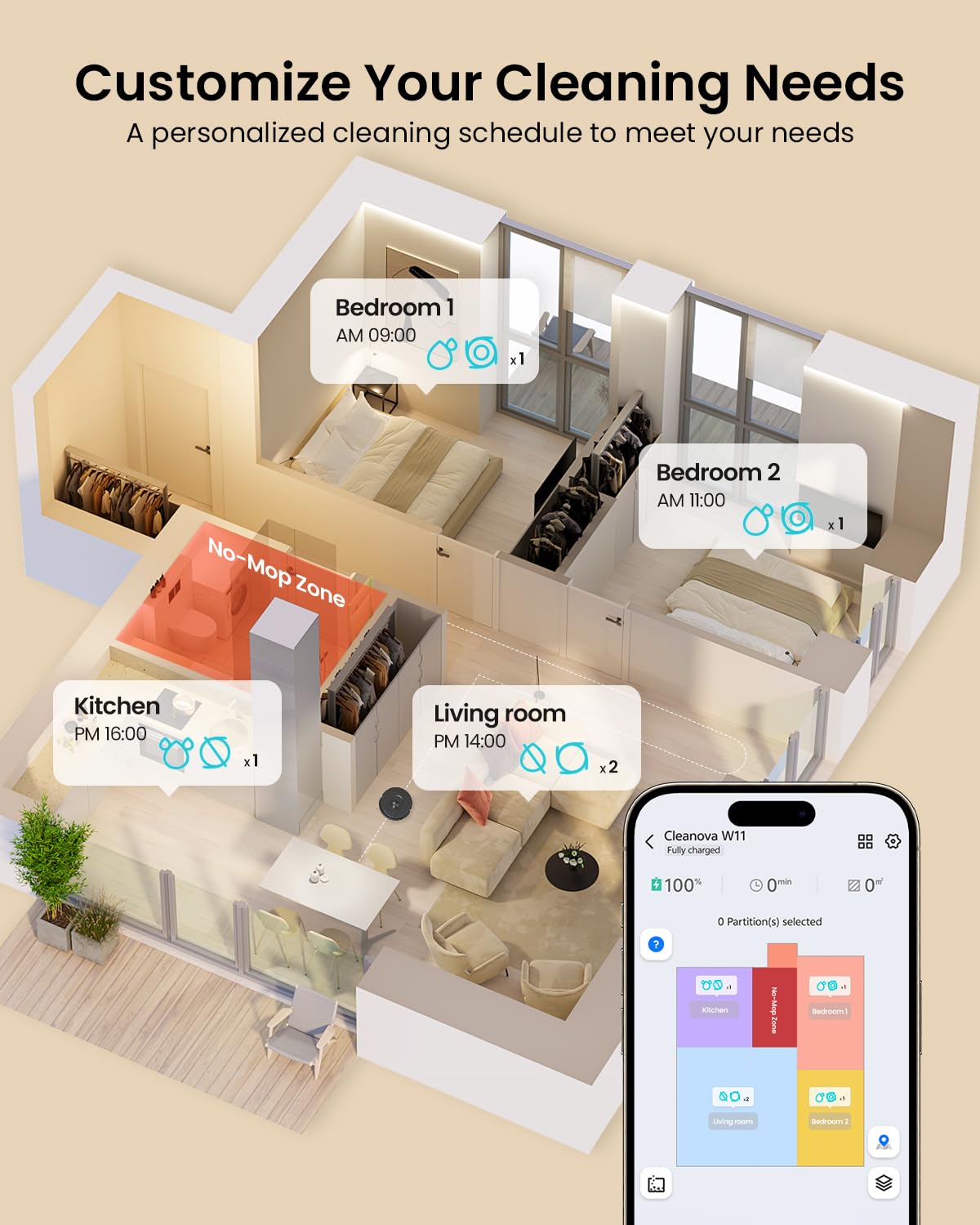Self-Emptying Robot Vacuum Cleaner with Mop, Laser Navigation, Up to 60 Days of Hands-Free Cleaning, 180 Mins Runtime, Strong 5000Pa Suction Robot Vacuum to Clean Floors, Carpets, and Pet Hair