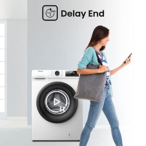 WFQP6012EVM-Freestanding-6 KG-Front Load Durable Inverter Washing Machine-Steam Wash-Quick Wash-15 Washing Programs-1200 RPM-White-Energy Rating C