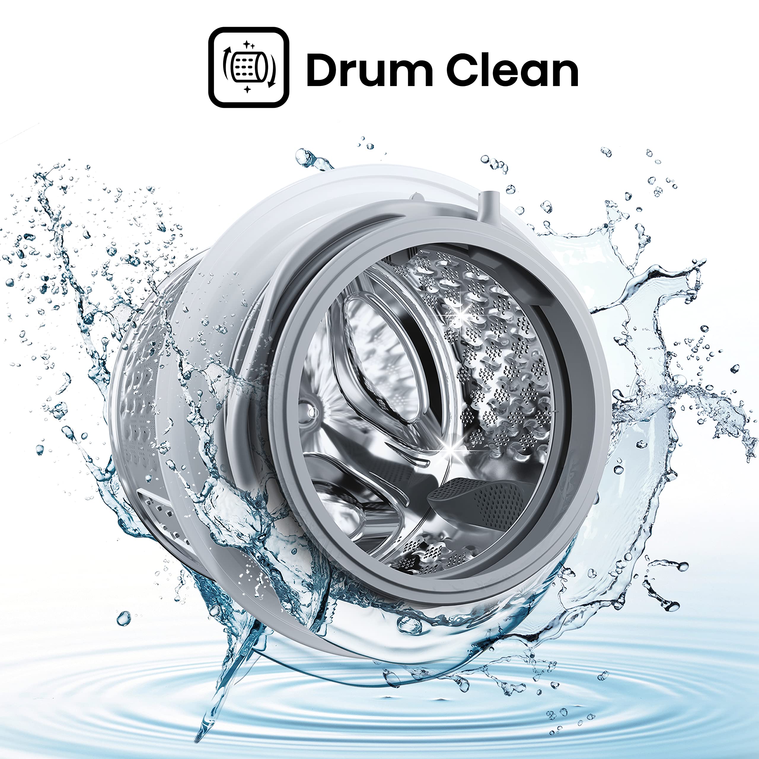 WFQP6012EVM-Freestanding-6 KG-Front Load Durable Inverter Washing Machine-Steam Wash-Quick Wash-15 Washing Programs-1200 RPM-White-Energy Rating C
